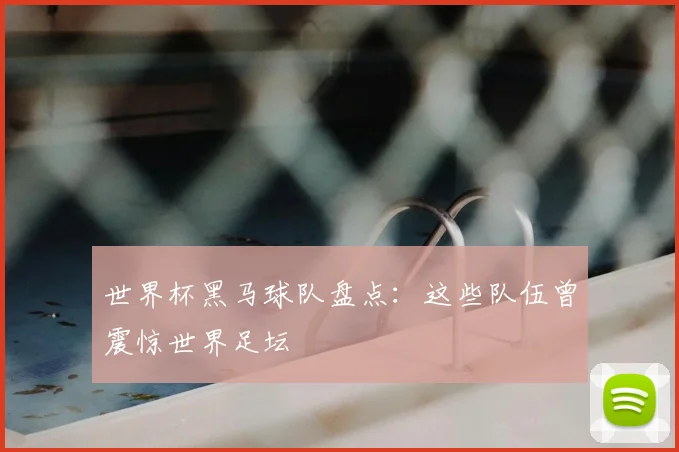 世界杯黑马球队盘点:这些队伍曾震惊世界足坛